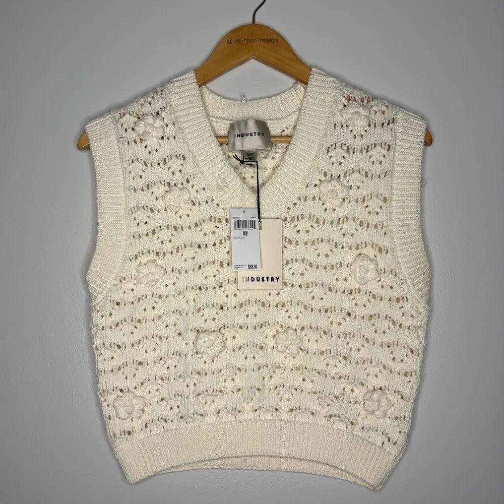 Women's Cream Sweater Vest